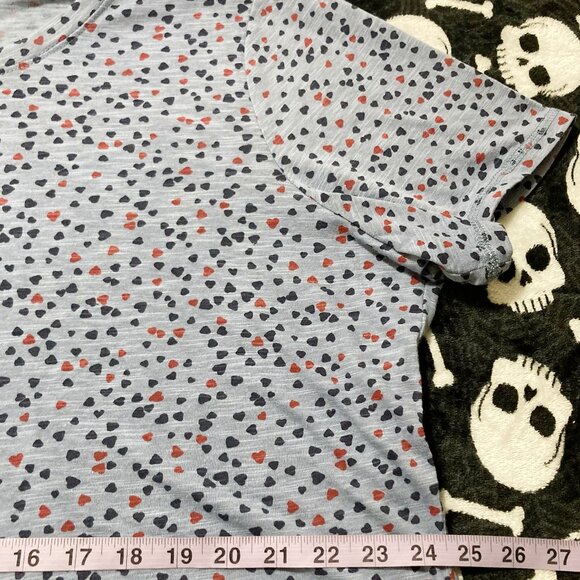 PENNINGTON'S Plus-size blue and red heart print t-shirt ~ XXL 2X XXXL 3X top tee - Picture 7 of 12